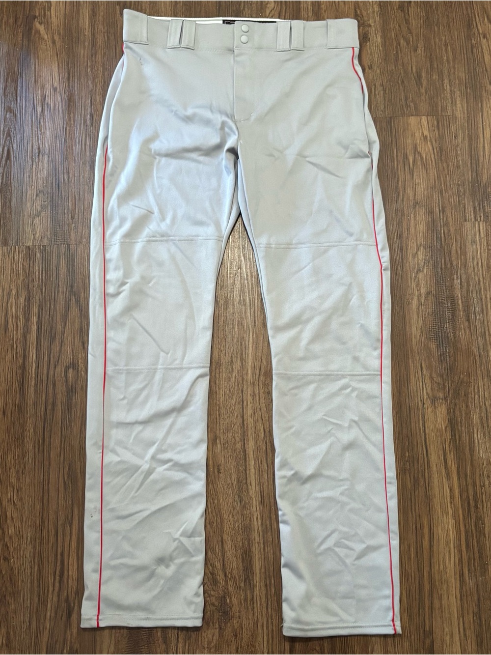 Under Armour Authentic XL Gray Baseball Pants Red Piping 34” Inseam